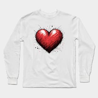 Love Heart Valentine Long Sleeve T-Shirt